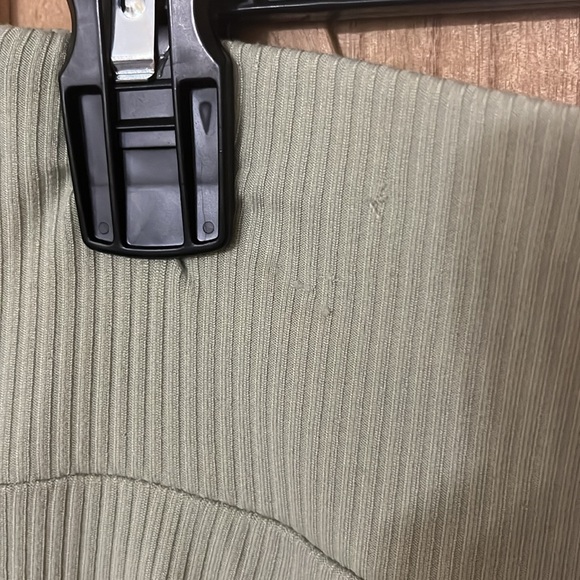 Green ribbed flared pants - Picture 4 of 6